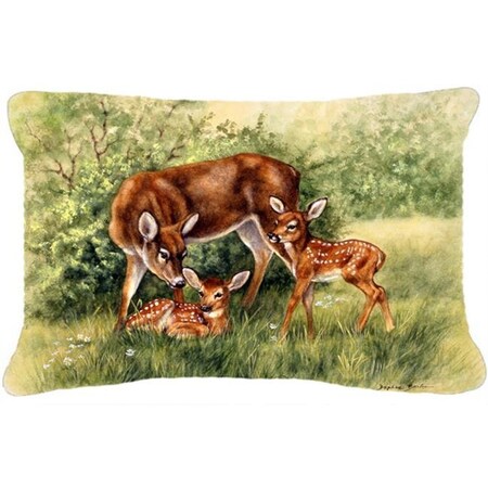 Carolines Treasures Carolines Treasures BDBA0116PW1216 Deer by Daphne Baxter Fabric Decorative Pillow BDBA0116PW1216